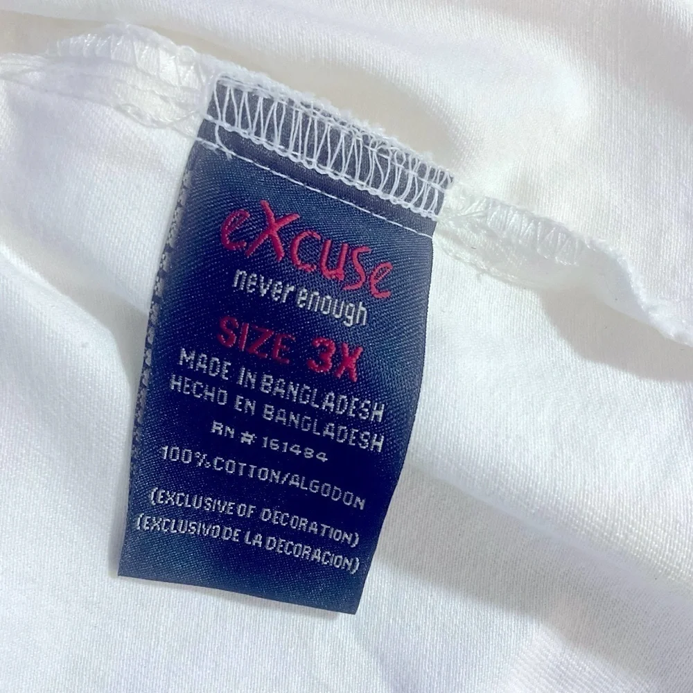 Excuse Vintage Oversized Cotton Cropped Women's Jacket Plus Size Dead Stock Nwot